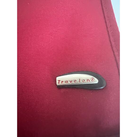 Travelon Travel Red Nylon Polyester Multi Pocket/Slot Crossbody Purse Fanny Pack - Picture 12 of 12